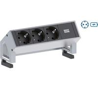 BACHMANN DESK2 1x contact de protection 1xUSB Charger Inox (902.5712)