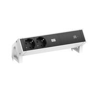BACHMANN DESK2 2xSchutzkontakt USB C, USB Charger 60W 0,2m GST18 weiss