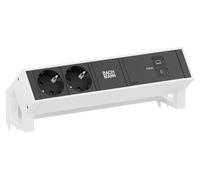 BACHMANN DESK2 2xCEE7/3 1xUSB C/C 100 W, L = 0,2 m RAL 9010