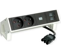 Bachmann Desk2 2Xute 1Xusb A/C 22W 0,2M Gst18 Ral9010