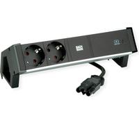 BACHMANN DESK2 ALU BLACK 2xprotective USBC, USB Charger 60W 0,2m GST18