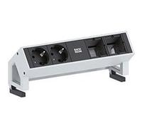Bachmann DESK2 Intérieur 2AC outlet(s) Acier inoxydable multiprise - multiprises (Acier inoxydable, 6 A, 239 mm) G