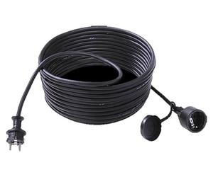 BACHMANN Extension 3G1,5mm², H07RR-F caoutchouc contact de protection, noir, 25 m