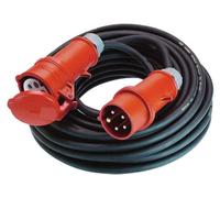 BACHMANN Extension 5G1,5mm² noir, H07RN-F CEE 16A rouge 400V, 10 m