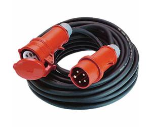 BACHMANN Extension 5G2,5mm² noir, H07RN-F CEE 16A rouge 400V, 25 m