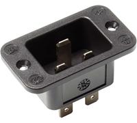 BACHMANN Fiche à encastrer pour appareils froids IEC320 C20, Noir, thermoplastique, raccord à Visser