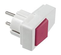 Bachmann 911.273 Fiche électrique mâle avec terre plastique avec interrupteur 250 V blanc IP20