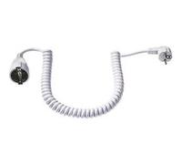 Bachmann H05VV-F 3G - Rallonge de câble d'alimentation - 2 pôles (M) pour 2 pôles (F) - 4 m - bobiné, moulé, connecteur coudé - blanc - Allemagne Blanc G