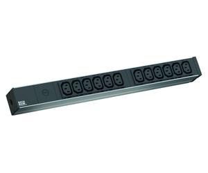BACHMANN IT PDU ALU 19" 1U 12 x C13 femelle, câble d'alimentation C14 mâle