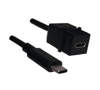 BACHMANN Keystone Prise USB 3.1, Type C PD 60W Femelle/Femelle, 0,5 m