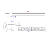BACHMANN multiprise 19", 8x C19 femelle, C20 mâle