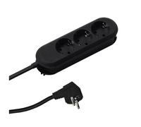 Bachmann Multiprise 387.172 Smart - 3 Prises - 5 m - Noir - Fixation par Trous de vissage et Enrouleur de câble Pratique