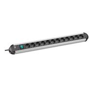 BACHMANN Multiprise ALU 12x, 45°, avec interrupteur, 1,75m