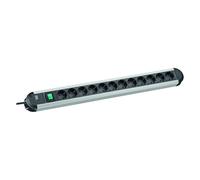 Bachmann, Multiprise, Bâti de prises PRIMO CLASSIC ALU, 12x avec (12x, CEE 7/3, 1.75 m)