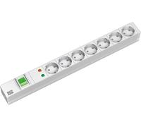Bachmann Multiprise interrupteur + parasurtenseur 19 " 1U 7 prises