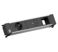 BACHMANN POWER FRAME : 1 prise CEE 7/3, 1 port USB-C (100 W), 1 câble CM de 0,2 m