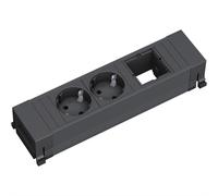 BACHMANN POWER FRAME 2xCEE7/3 1xCM, profilé en plastique 0,2m GST18