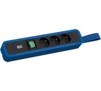 BACHMANN PRIMO 2 3xUTE 1xinterrupteur avec boucle 2m CEE7/7 RAL5010