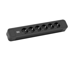 Bachmann PRIMO 2 - Steckdosenleiste - Ausgangsanschlüsse: 6 (6 x Spannung) - 2 m - Schwarz