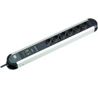BACHMANN PRIMO Multiprise 6x contact de protection aluminium protection totale des appareils, 1,75 m