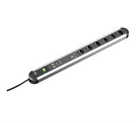 BACHMANN PRIMO Steckdosenleiste 6x Schutzkontakt, Gerätevollschutz, Schalter, USB-Charger, 1,75 m