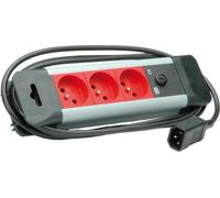 BACHMANN Prise multiple UTE 3x 45°, 2,0m IEC320 C14
