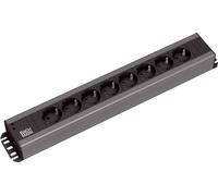 BACHMANN Profilé pour artisans 8x contact de protection, compatible avec le rack 19 pouces, 2 m