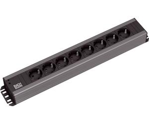 BACHMANN Profilé pour artisans 8x contact de protection, compatible avec le rack 19 pouces, 2 m