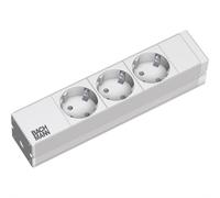 Bachmann - Rallonge (rack - montable) - Ports de sortie : 3 - 1U - 25.4 cm (10") - 2 m - Allemagne - argent, gris clair, RAL 7035