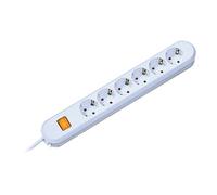 Bachmann SMART - Coupe-circuit - CA 230 V - connecteurs de sortie : 6 (power CEE 7/7) - 3 m cordon - blanc
