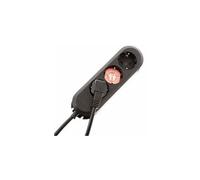 Bachmann SMART - Coupe-circuit - connecteurs de sortie : 3 (CEE 7/4) - 5 m cordon - Allemagne - noir