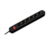 Bachmann SMART - Coupe-circuit - connecteurs de sortie : 6 (CEE 7/4) - 3 m cordon - Allemagne - noir