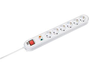 Bachmann Smart Table Socket 6x230V Surge Protection 1.5m (Prise européenne) - 381.2501K