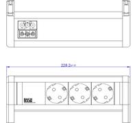 Bachmann Steckdosenleiste DESK 3xCEE 902.0292 (902.0292)