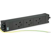 BACHMANN STEP BASE 3xUK 45° GST18 avec mise à la terre, noir