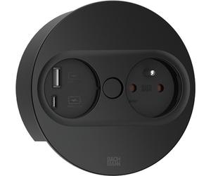 BACHMANN Système TWIST 2, prise CZ, alimentation (USB A, C), noir (946.106) (19.07.3152)
