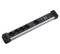 BACHMANN Tischsteckdosenleiste Kunststoff 1+4-fach Master+Slave 200cm (19.07.1170)