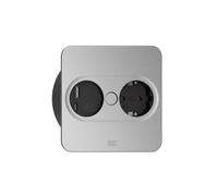 BACHMANN Twist 2 1xCEE7/3 1xUSB A/C 22W 0.2m GST18 Silver Square