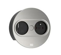 BACHMANN Système TWIST 2, prise CZ + alimentation (USB C), argent (946.006) (19.07.3136)