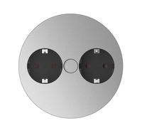 Bachmann Bloc multiprise encastrable TWIST 931.021 2 prises Schuko chrome câble 2 m profondeur 40 mm