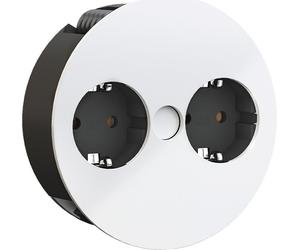 Bachmann Twist - Steckdosenleiste - Ausgangsanschlüsse: 2 - 2 m - Mattes Weiß