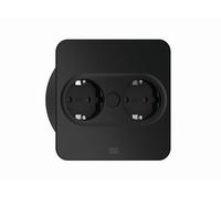 Multiprise carrée intégrée Bachmann TWIST 2, 2 prises et cordon de 2 m, noir mat
