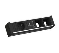 BACHMANN VENID 2x Schutzkontakt, 2x ABD 1x USB-Charger, schwarz