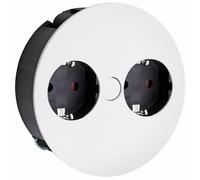 BachmannTwist Prise double avec prises de courant de sécurité, blanc mat 7053076