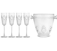 Baci Milano Lot de 4 flûtes champagne + seau Baroque & Rock Anniversary
