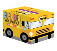 Back To School Bus Notes Super Adhésives,Grand Pack-8 Blocs,90 Feuilles Par Bloc,63,5 Mm X 76 Mm-Ensemble De Papeterie En Couleurs Multiples,Cadeaux Pour Étudiants Et Enseignants