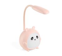 Back2Fun - Lampe LED Rechargeable, Veilleuse Pour Enfants Avec Col Flexible et Trois Modes d’Éclairage, Design Enfant Panda Avec 4 Heures d’Autonomie, Couleur Rose