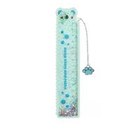 Back2Fun - Règle Scolaire de 15 cm Avec Paillettes Liquides, Motif Koala Bleu, Avec Marque-Page Métallique et Charm, Papeterie Originale Pour Enfant