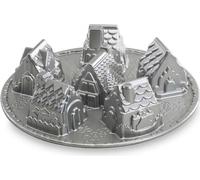 Backform "Cozy Village Baking Pan" - Nordic Ware | Sparkling Silver Holiday