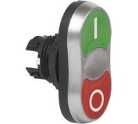 BACO BA100506-GN L61QA22K Bouton-poussoir à double touche collerette plastique, chromé vert 1 pc(s)